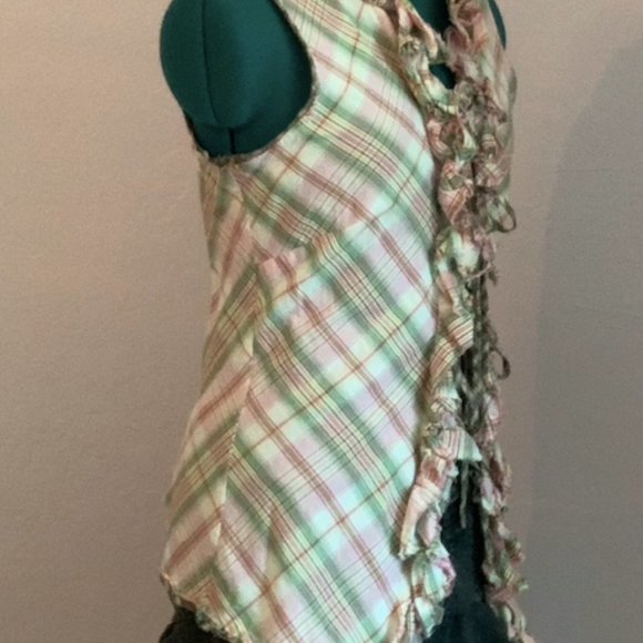 Vintage Diab'less Plaid Tank Top - Picture 3 of 7